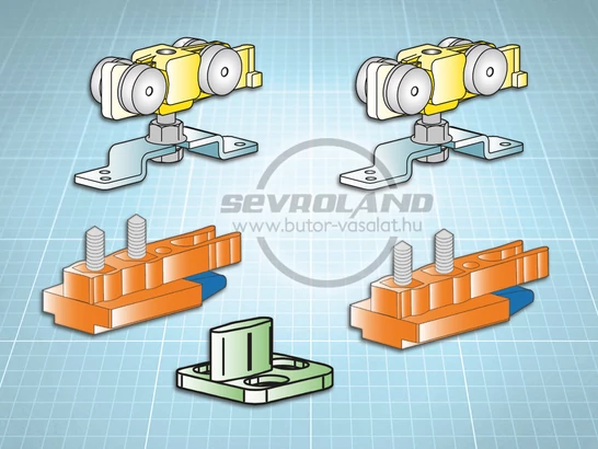 Terno Staffa Normale 80 kg görgőszett