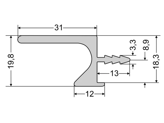 ZOBAL UKW-5 fogó profil méretezése
